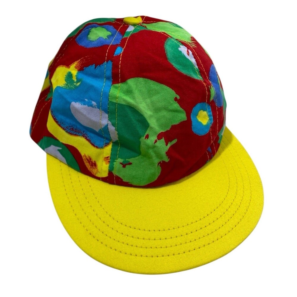 Vintage Jam's World Hat One Size Loud Abstract 100% Cotton Snap Back Made USA